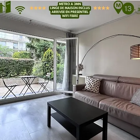 Studio 104 Cosy Avec Terrasse Asnières